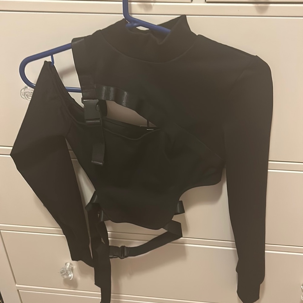 Poster Girl BLACK  Size XS Misbehave Buckle Top with tags still on. BRAND NEW
